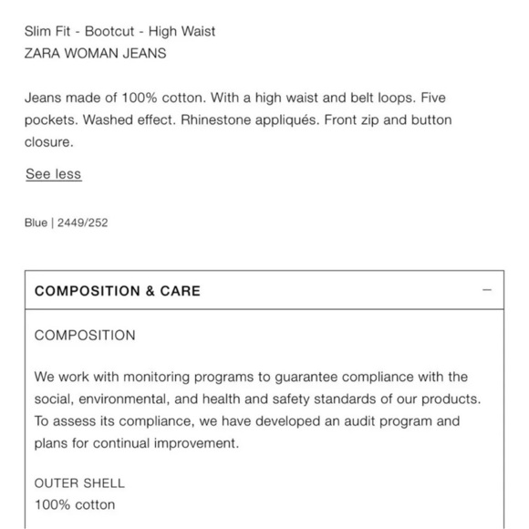 ZARA ZW COLLECTION RHINESTONE HIGH WAIST BOOTCUT BLOGGERS FAVORITE JEANS - Picture 13 of 15